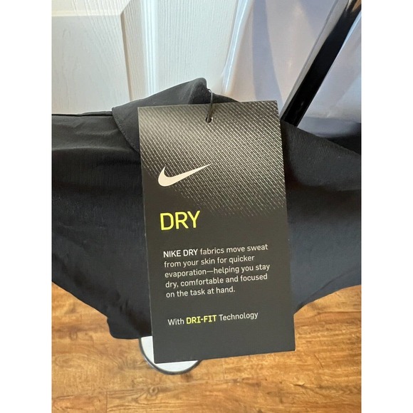 NWT Nike Golf Womens Dri-FIT Vertical Mesh Polo Shirt Small Black Embroider Logo - Picture 5 of 6